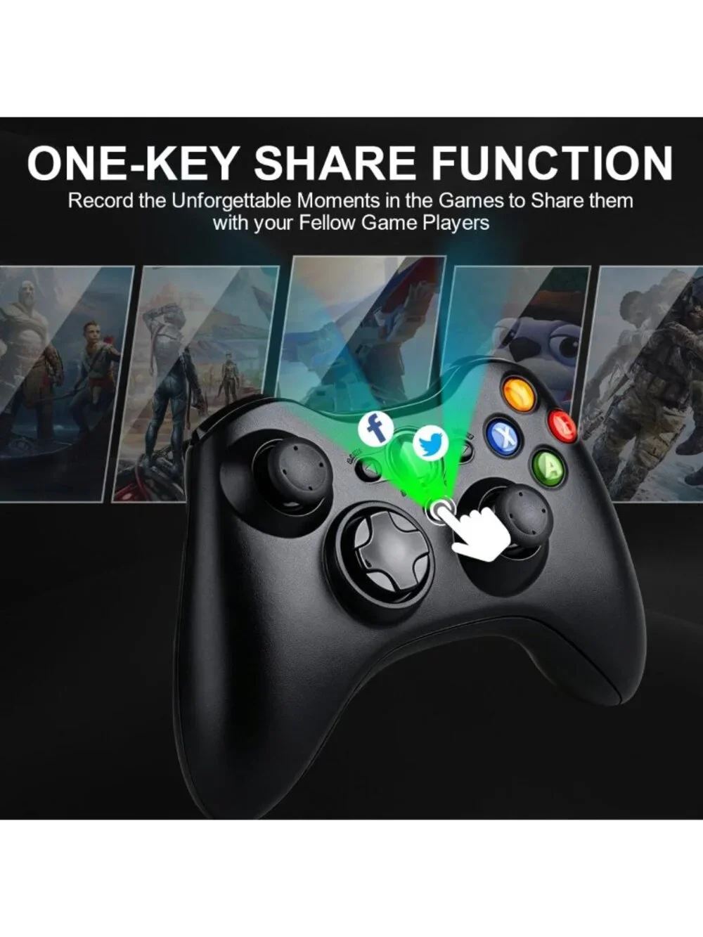 Wireless Game Controller for Xbox One, Series X|S & PC - Ergonomic, Dual